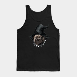 Halloween Dog Witch Tank Top